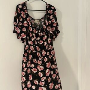 Black flower dress new with tags size 2X